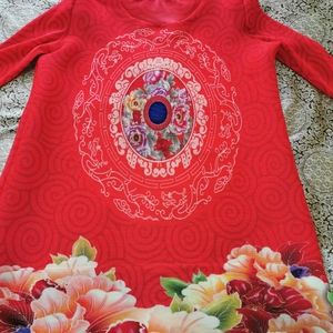 floral print silky pleated please skirt dress one size fit small to xl woman